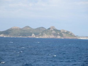 海から見る古宇利島